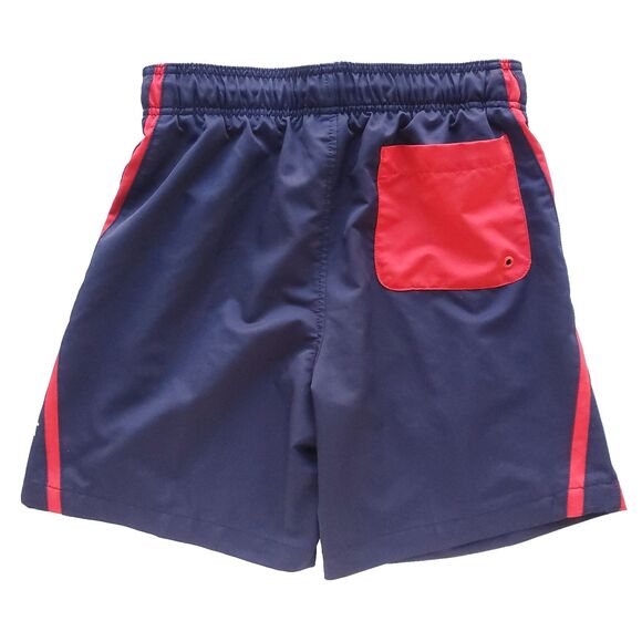 Speedo Swim Trunks Mens S Navy Blue Red 28" Waist Lined Pockets Retro Stripe - Picture 2 of 14